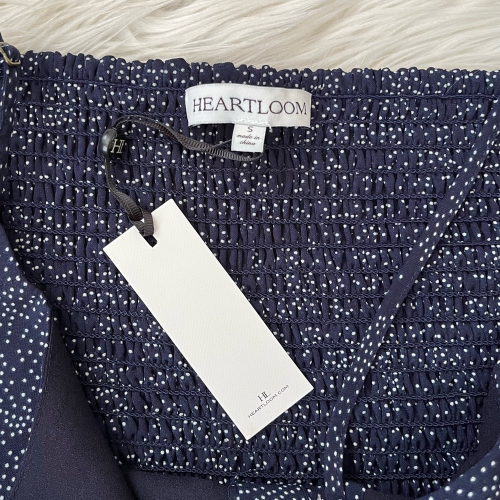 {Heartloom} Dotted Peplum Tank in Navy - Women's Small - NWT - Picture 4 of 9